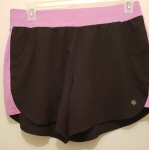 Women's Black and Pink Shorts